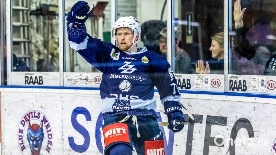 Diese Spieler verlassen die Blue Devils Weiden in der kommenden Saison: Edgars Homjakovs. Bild: Tobias Neubert