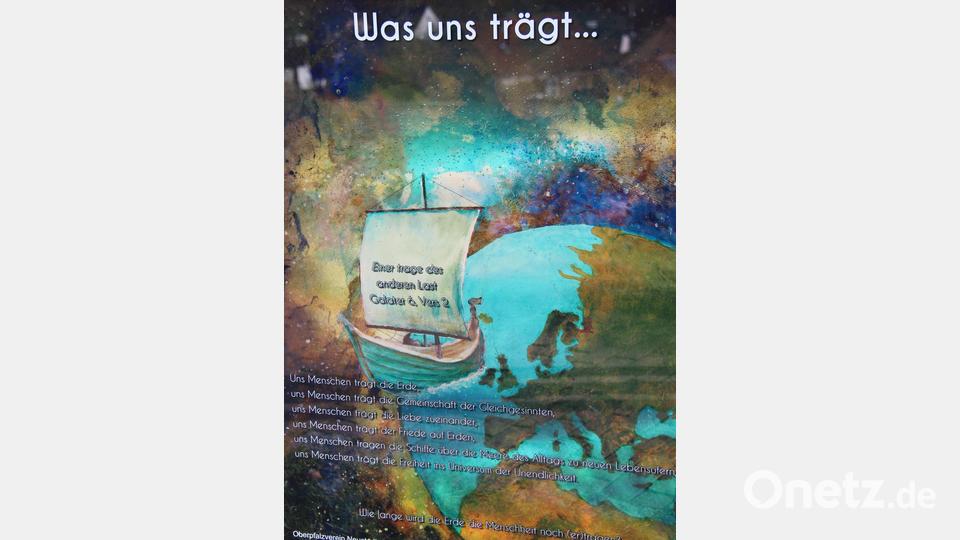 An sieben Stationen des Meditationswegs kann man Ruhe und Einkehr fernab unserer hektischen Welt finden. Ernst Umann hat dabei Themen wie &quot;Was uns trägt&quot; künstlerisch sehr eindrucksvoll umgesetzt. Bild: prh