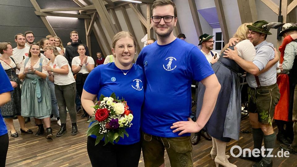 Selina Gürtler und Christian Schwabe von der Ritzenfelder Kirwa. Bild: gri
