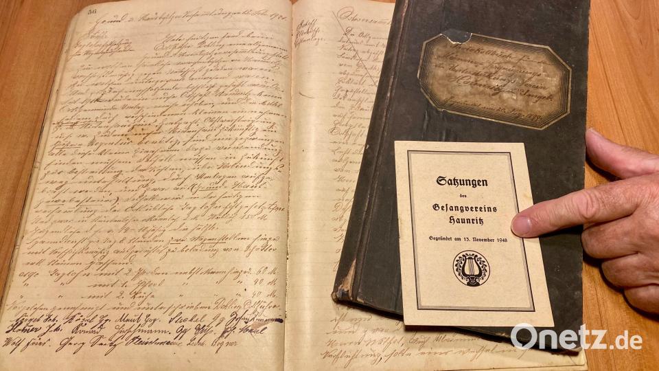Blick in die Vereinshistorie: Der MGV Haunritz führt ab 1948 im Gesellschaftsleben von Haunritz die Tradition des „Männer-Vergnügungs- und Unterstützungsvereins Haunritz und Umgebung“ fort. Bild: glb