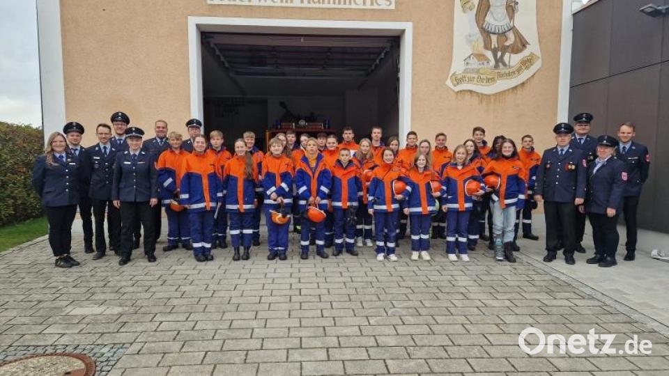 Wissenstest der Jugendfeuerwehr im Bereich 3/1 in Hammerles. Bild: Angelina Dagner (FF Hammerles), Fabian Schreffl (FF Parkstein)/exb
