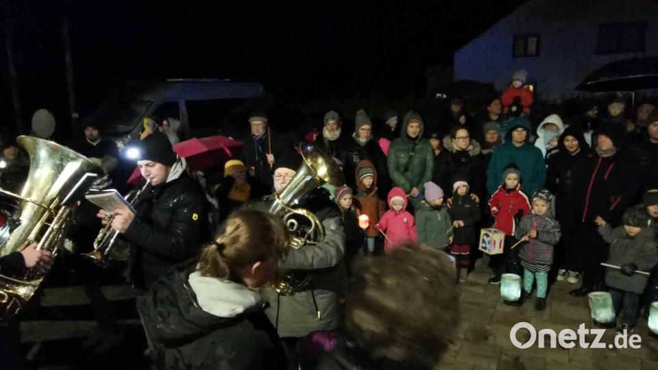 Die Werkstattmusikanten begleiten den Martinszug musikalisch. Bild: gz