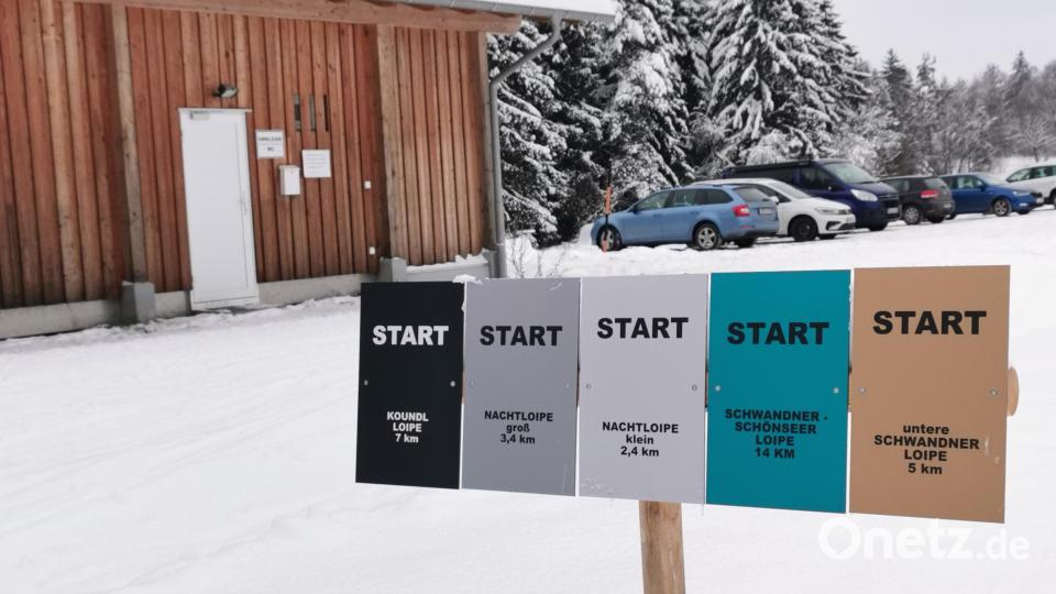 Die Starts in die Loipen am Nordic-Sport-Centrum Schwand. 	Bild: Portner Bild: Portner