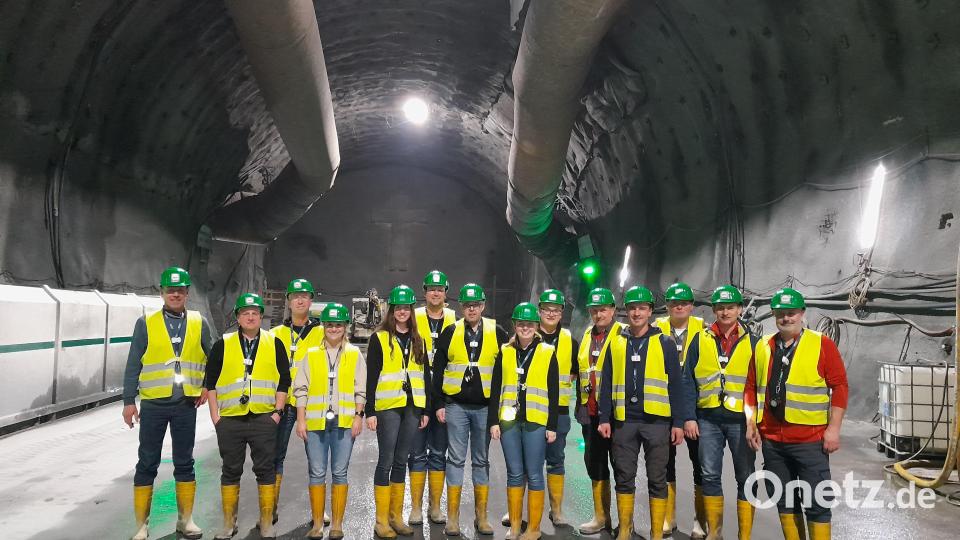 Eine Gruppe der Feuerwehr Mitterteich besichtigte die Baustelle des künftigen Brenner-Basistunnels. Bild: Feuerwehr Mitterteich/exb