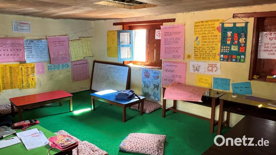 Ein Blick in ein Zimmer der Schule in Kharikhola. Bild: Licht für Kinder e.V./exb