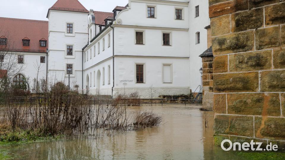 Auch den Rosengarten des Landratsamts hat&#039;s erwischt. Bild: Wolfgang Steinbacher