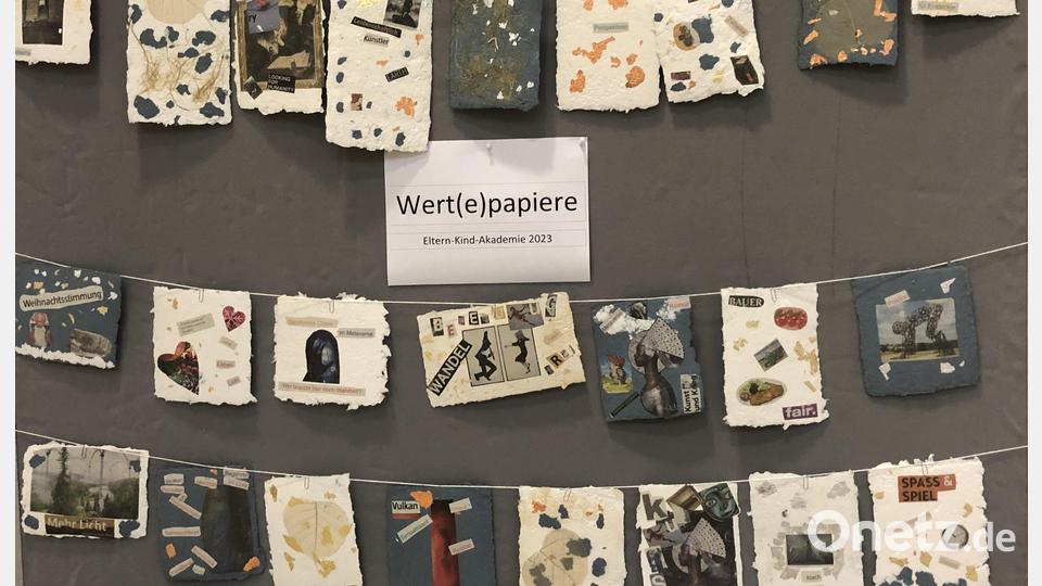 &quot;Wert(e)papiere&quot; lautete das Motto bei der jüngsten Aktion der Eltern-Kind-Akademie an der Mittelschule Waldsassen. Bild: Mittelschule Waldsassen/exb