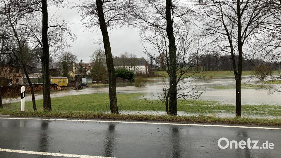 Hochwasser auch in Kaibitz. Bild: rpp