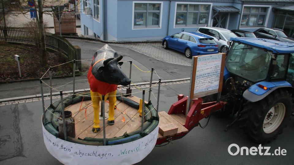 Die Milchkuh als Symbol für die Landwirtschaft - Die Landwirte waren kreativ. Bild: sne