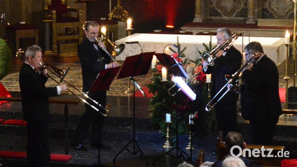 Das Posaunenquartett &quot;Opus 4&quot; sorgt mit einem Konzert in der Josefskirche für einen festlichen Start ins neue Jahr. Bild: Kunz