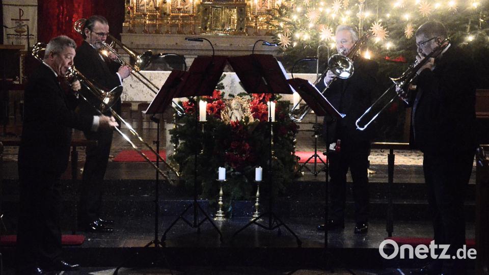 Das Posaunenquartett &quot;Opus 4&quot; sorgt mit einem Konzert in der Josefskirche für einen festlichen Start ins neue Jahr. Bild: Kunz