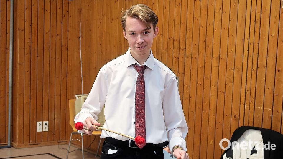 Musikalisch umrahmt wurde der Neujahrsempfang von Philip Rohrer am Marimbaphon. Bild: bsc
