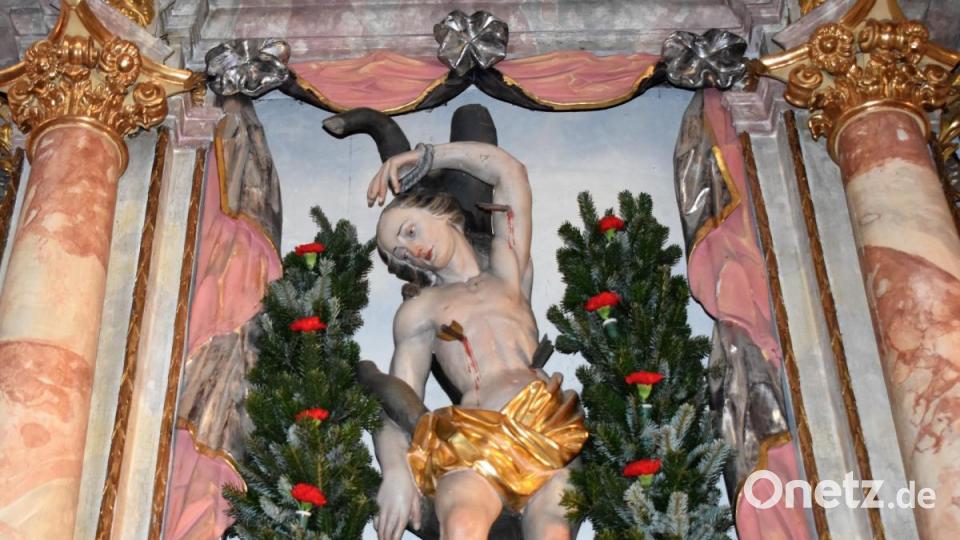 Der geschmückte Heilige Sebastian. Bild: rgr