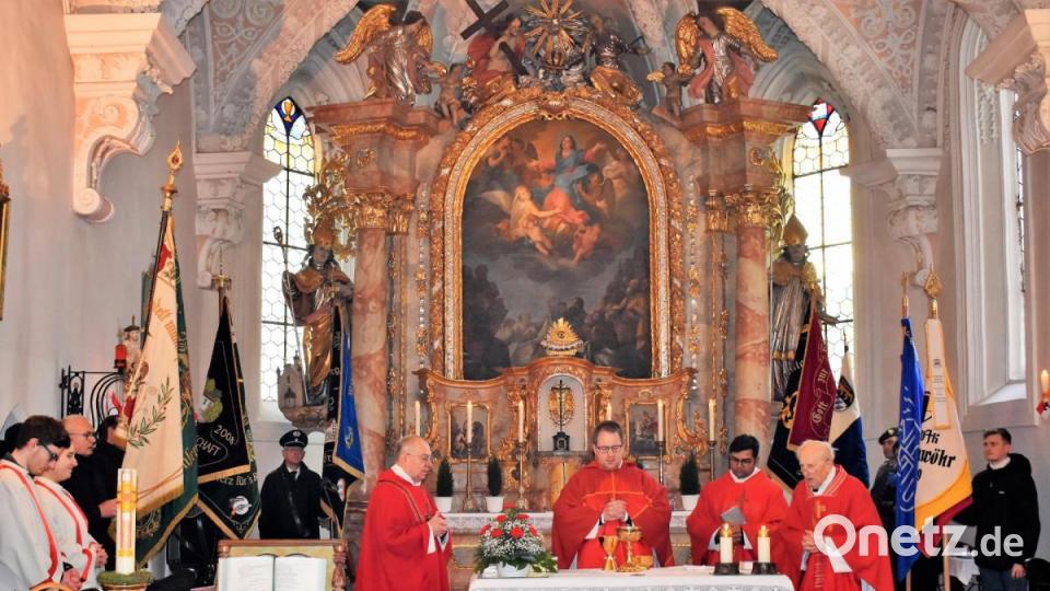 Zur Ehre des Stadtpatrons Sebastian wurde ein Gedenkgottesdienst in der Mariä-Himmelfahrtskirche gefeiert. Bild: rgr