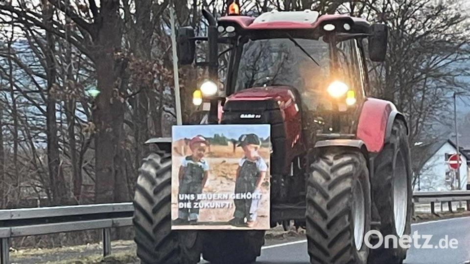 Der Protest der Bäuerinnen und Bauern geht weiter: Am Mittwoch, 31. Januar 2024, protestieren Landwirte in der Oberpfalz an Autobahnauffahrten. Bild: Raß, Magdalena