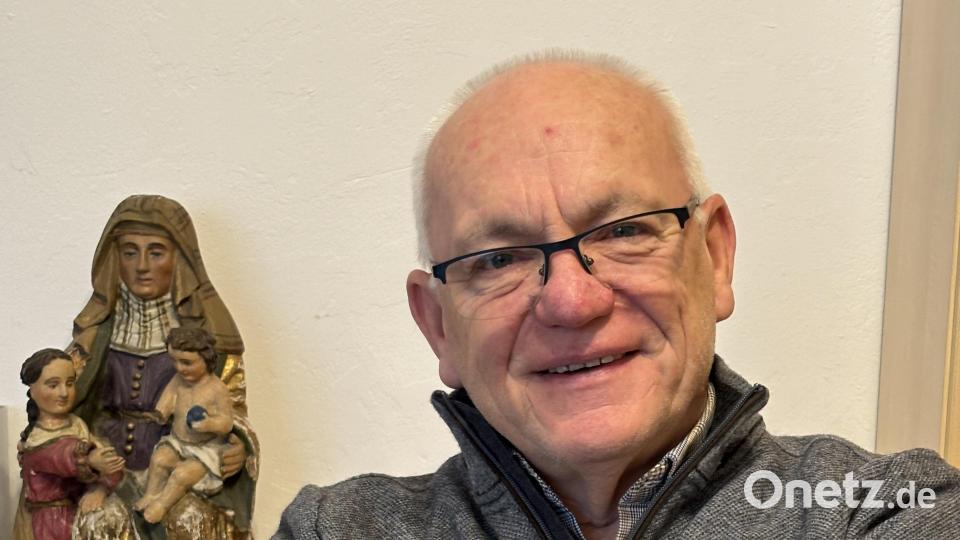„Wenn alles klappt, dann feiern wir Ostern 2026 wieder in der glanzvollen, sanierten Pfarrkirche.“ (Kirchenpfleger Erich Weiß) Bild: ge
