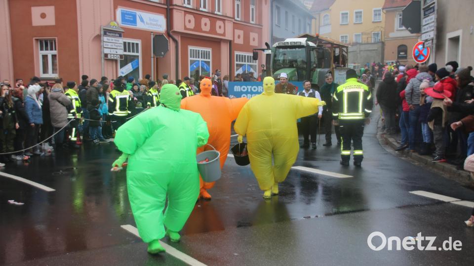 Viele bunte Kostüme gabs am Faschingszug in Pressath. Bild: sne