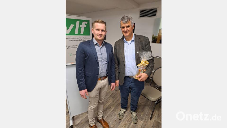 1. Vorsitzender Josef Marzi (links) und Referent Michael Horsch. Bild: Reinhold Witt/exb