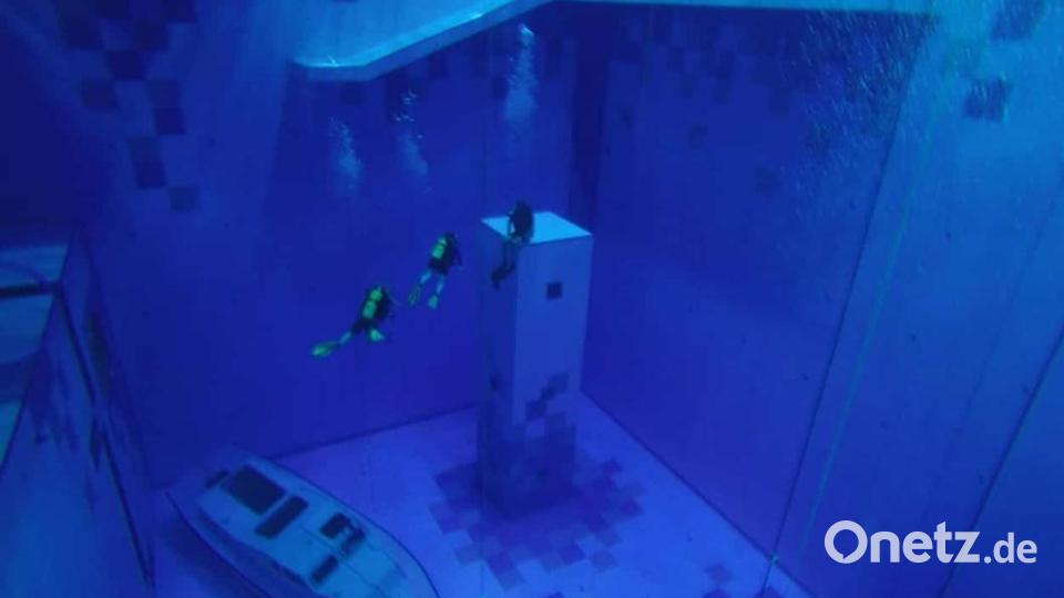 Trainingseinheiten im zweittiefsten Tauchbecken der Welt in Polen absolvierten kürzlich Mitglieder des Tauchclubs 
Nautilus. Bild: Tauchclub Nautilus/exb
