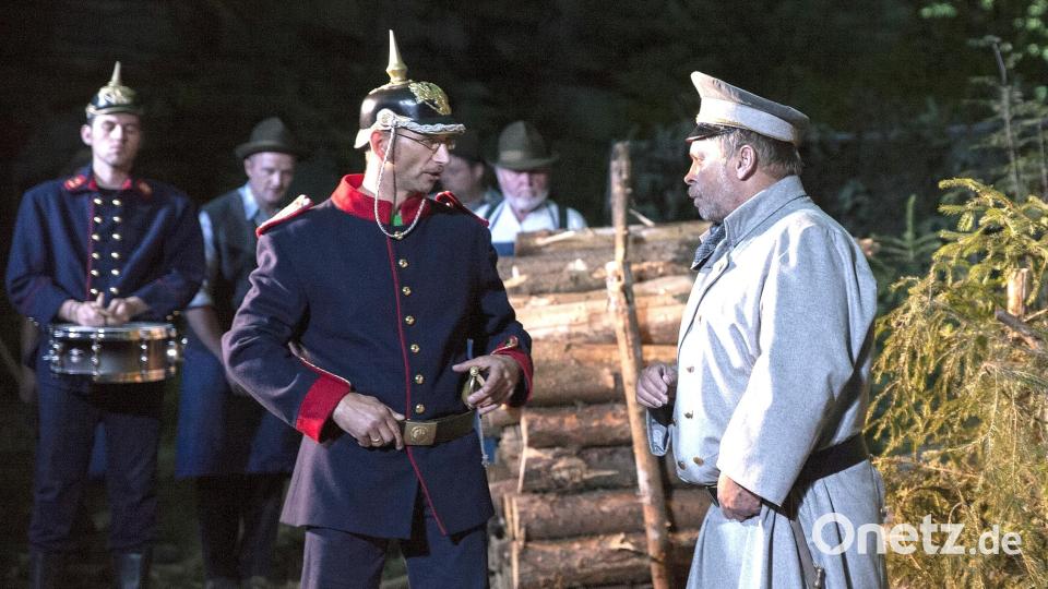 Auf diese oder eine ähnliche Szene wird man im Gedenkjahr „130 Jahre Holzschlacht“ in Fuchsmühl wohl verzichten müssen. Das neue Festspiel wurde von den Regisseurinnen abgelehnt. Archivbild: wro