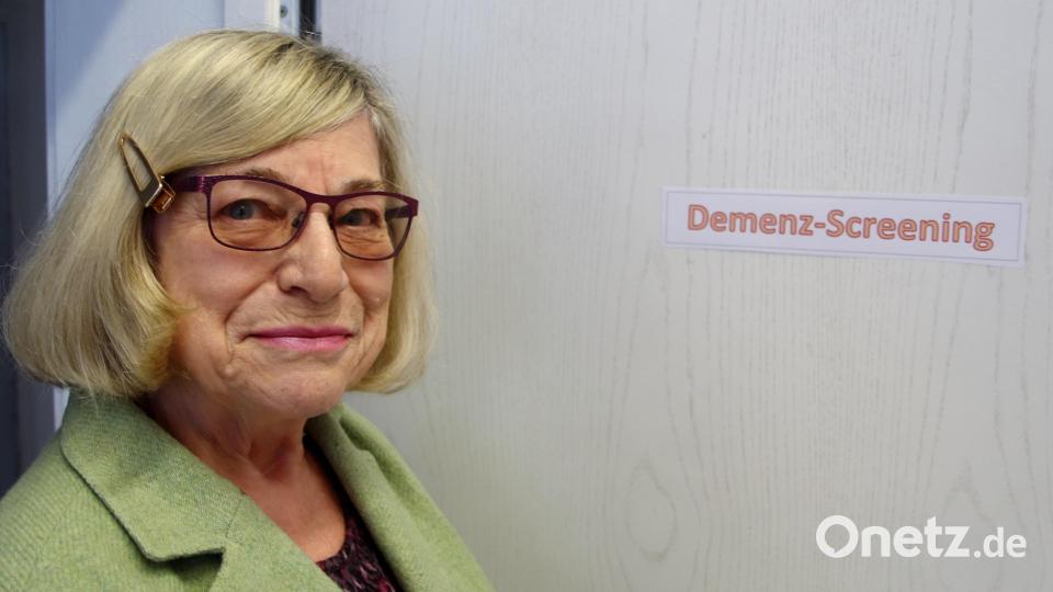 Helga Hoffmann (78) nahm am Demenz-Screening teil, „weil mir beim Reden immer wieder mal Begriffe nicht einfallen“. So wie sie nutzten insgesamt 68 Menschen das kostenlose Angebot. Bild: Thomas Dobler
