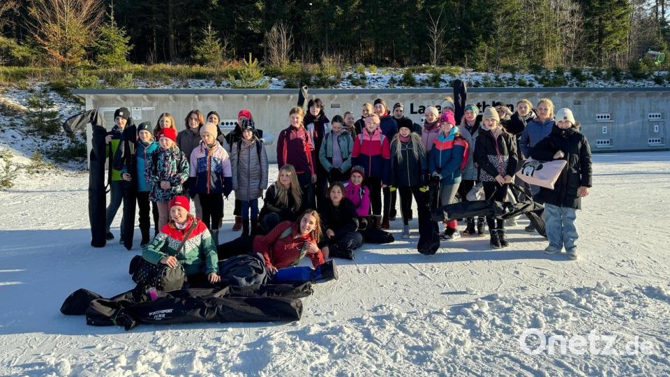 Die Wahlfach-Gruppe Skilanglauf auf der Silberhütte. Bild: Sophie-Scholl-Realschule/exb