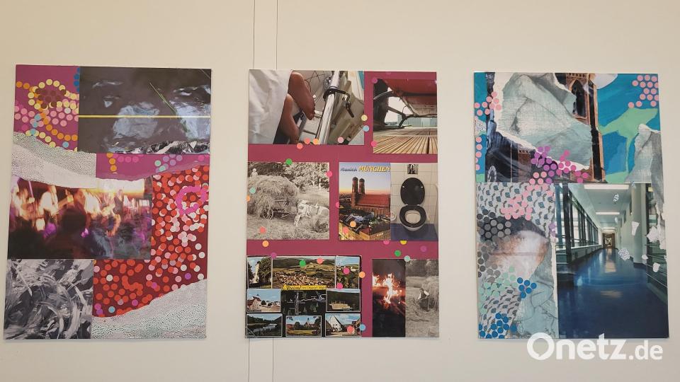 Gerhard Eichinger präsentiert in der Ausstellung eindrucksvolle Bildcollagen Bild: Museum Pfreimd/exb