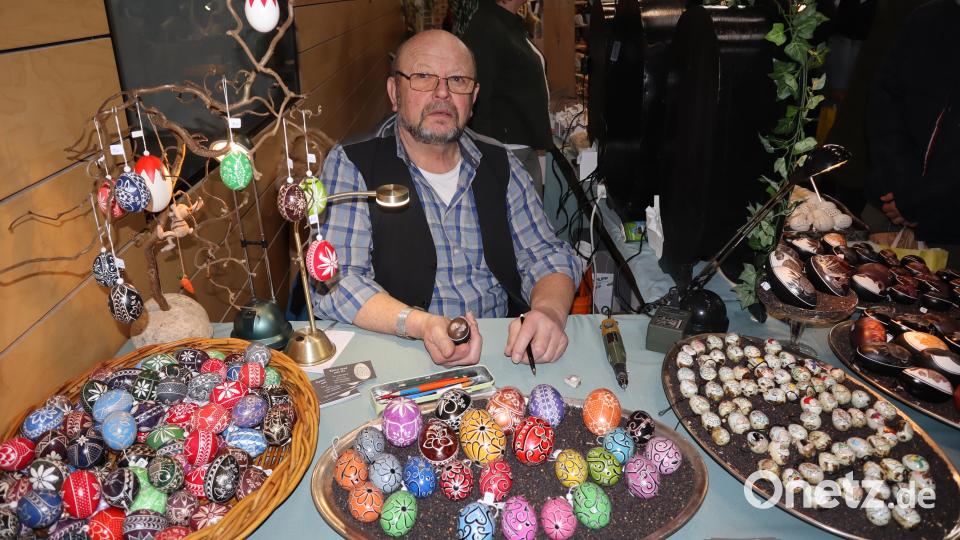 Aus Eiern werden Kunstwerke, zu sehen auf dem Frühlingsmarkt Bild: wrm