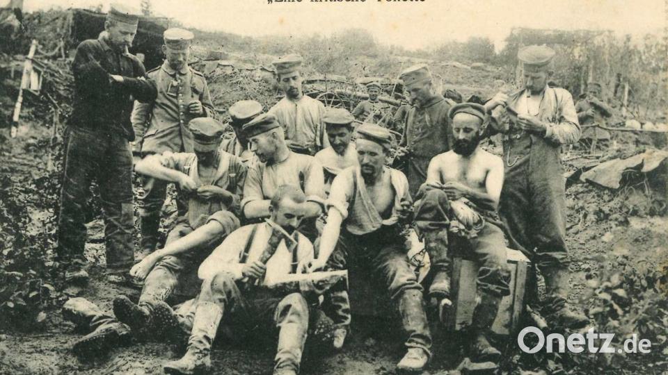 Launige Feldpost (1916) von der Westfront aus Frankreich. Bild: exb