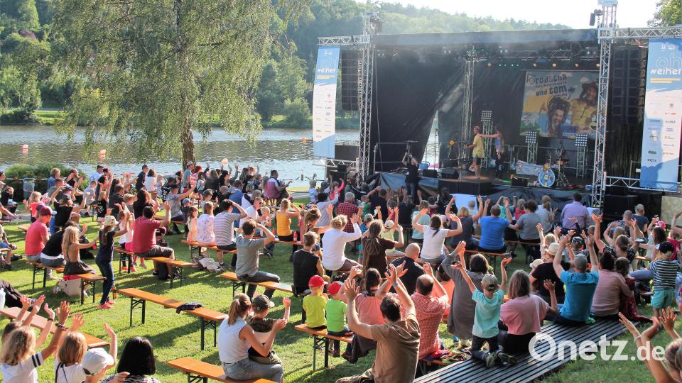 Beim &quot;Oh Weiher&quot;-Open-Air herrscht stets gute Stimmung, wie hier beim Auftakt 2021. Auch in diesem Jahr soll am Rußweiher wieder einiges geboten sein. Archivbild: stg