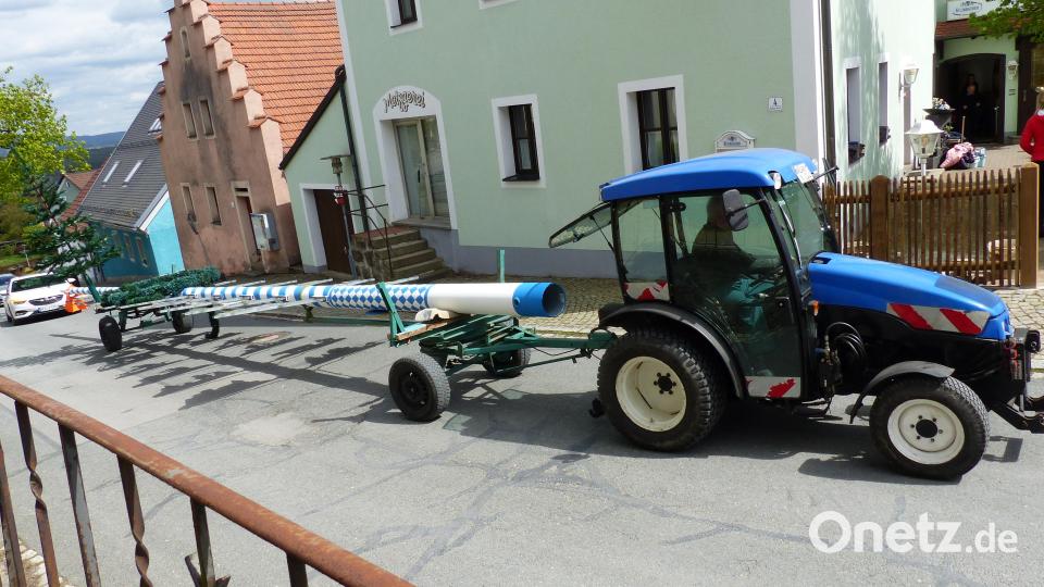 Vom Bauhof zum Maierparkplatz wurde das Prachtstück transportiert Bild: sl