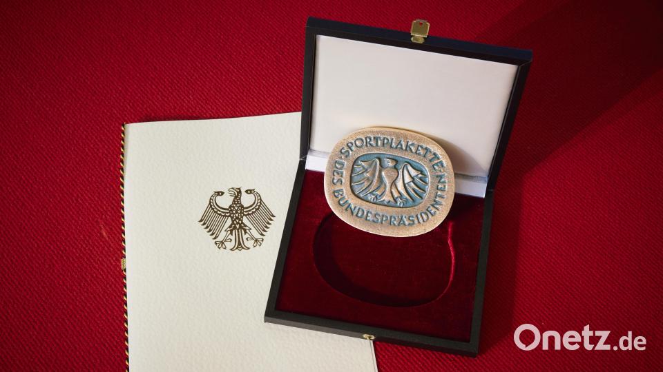 Die Sportplakette des Bundespräsidenten. Bild: Schützenverein Mitterteich/exb