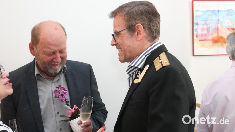 Lothar Wandtner und Joachim Scheibl (von links) beschreiben ihren Freund Herby als großartigen Menschen und Künstler. Bild: pi