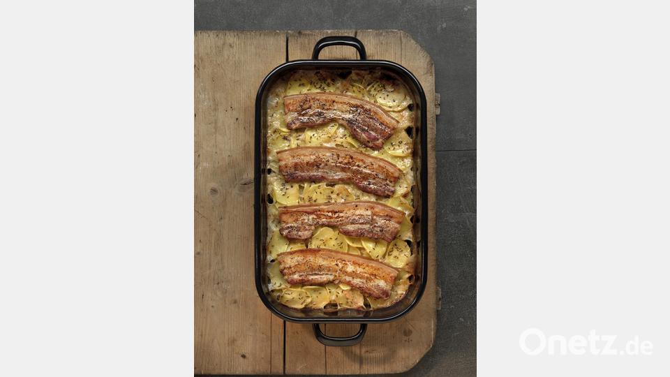 Oberpfälzer Kartoffelgratin mit dem gewissen Extra: Das &quot;Goaßbradl&quot; gehört zu den Favoriten von Alexander Feig. Bild: Alexander und Antonia Feig