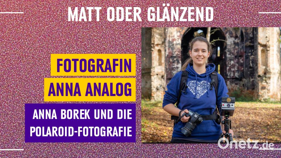 Anna Borek auf Lost Place-Tour in Tschechien - mit Polaroid und digitaler Spiegelreflex-Kamera. Bild: Müller, Peter