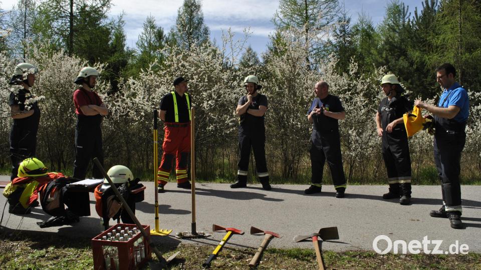 Mit speziellen Werkzeugen sind die Feuerwehrkräfte in der Lage, sogenannte Wundstreifen anzulegen, um eine weitere Ausbreitung eines Waldbrandes zu verhindern. Bild: wfw