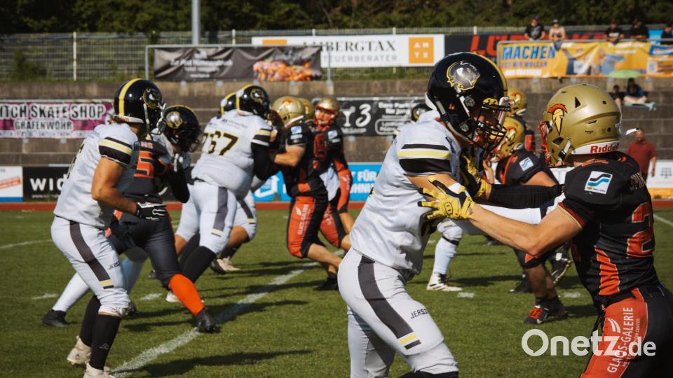 Die Amberg Mad Bulldogs hatten gegen die Neu Ulm Spartans kaum eine Chance. Bild: Benjamin Leithold