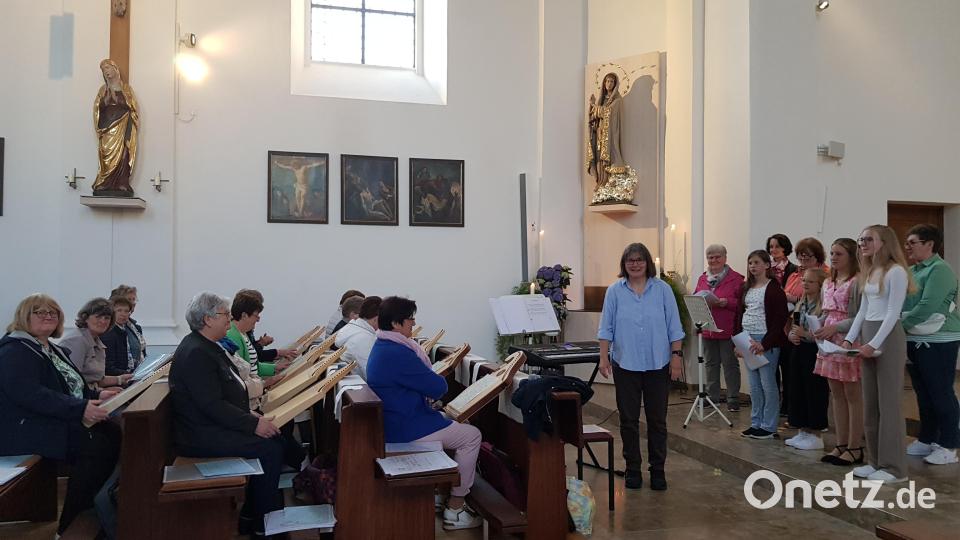 Aufmerksam lauschten die zahlreichen Besucher den Darbietungen der Veeh-Harfen-Gruppe und den Sängerinnen unter der Leitung von Petra Zielbauer in der Pfarrkirche anlässlich ihres 15jährigen Bestehens. Sie erhielten am Schluss großen Beifall. Bild: Peter Garreiss