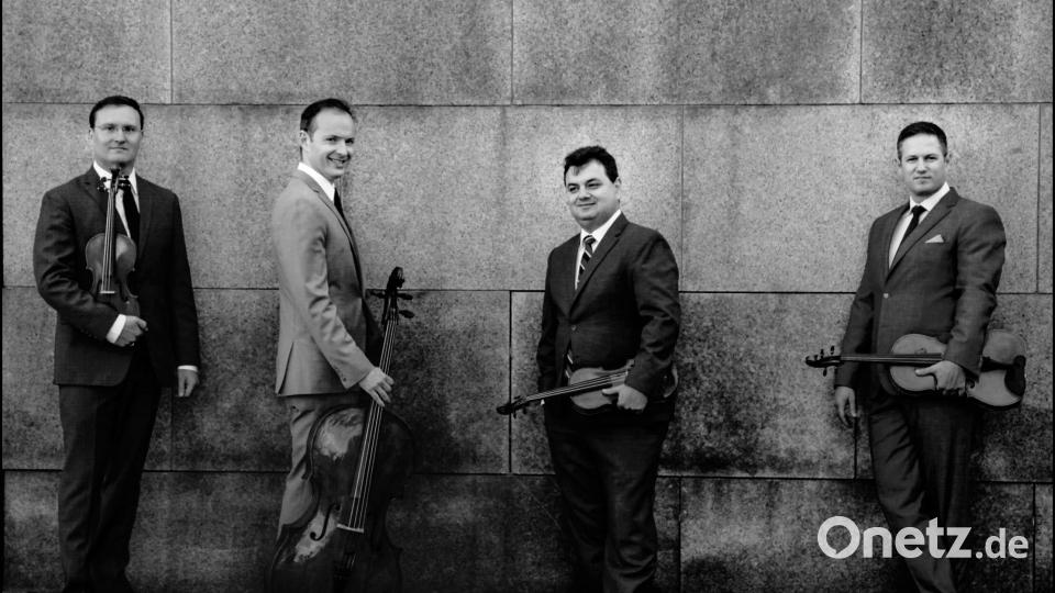Das Jerusalem Quartet mit Kyril Zlotnikov (von links), Alexander Pavlovsky, Sergei Bresler und Ori Kam kommt nach Weiden. Bild: Felix Broede/exb