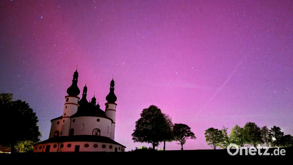 Polarlichter über der Kappl in Waldsassen. Bild: Matthias Söllner