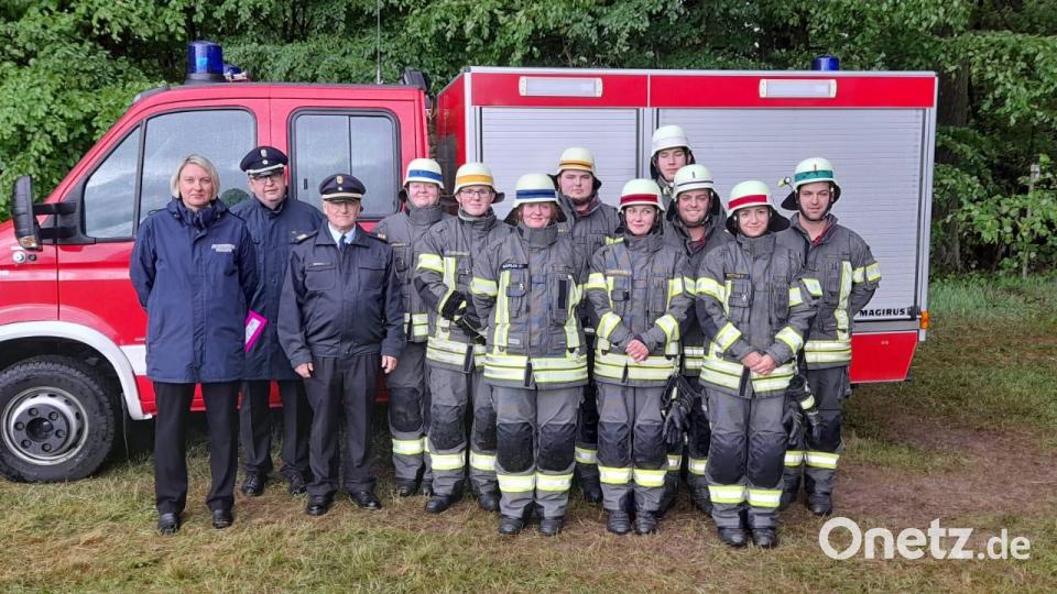 Aktive der Feuerwehr Muglhof absolvierten die Leistungsprüfung „Gruppe im Löscheinsatz“ Bild: ror/exb