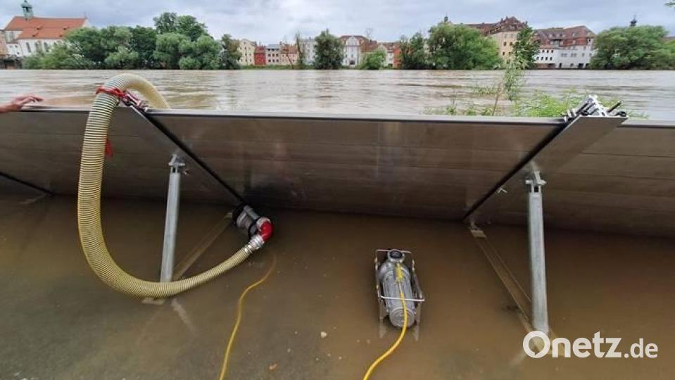 Schutzmaßnahmen in Regensburg. Bild: Anke Otterbach