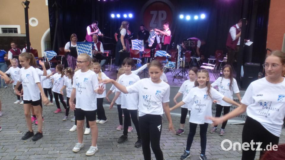 Den größten Beifall gibt es für die „Dancing Sisters“ des SV Schwarzhofen. Bild: mad