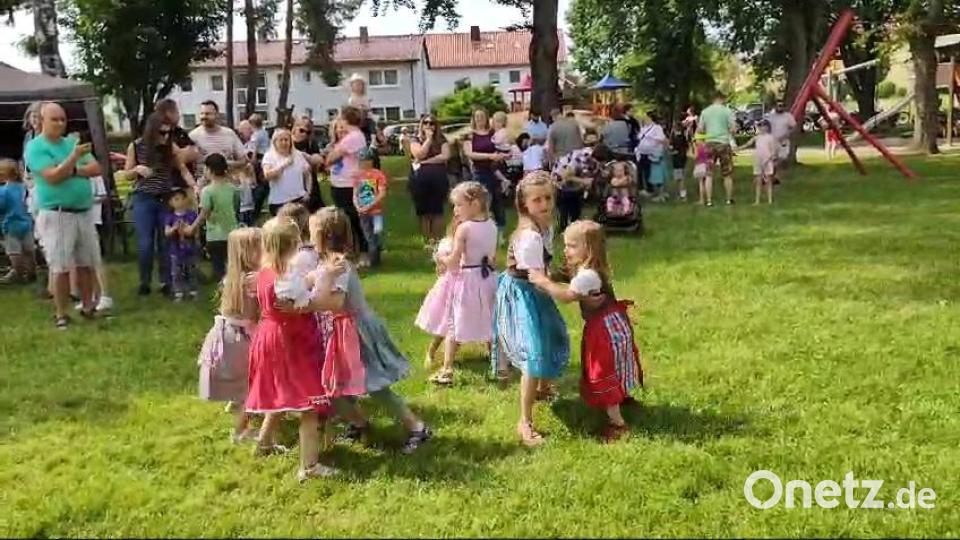 Für einen Hingucker sorgte der Auftritt der Landjugendmitglieder Bild: whü