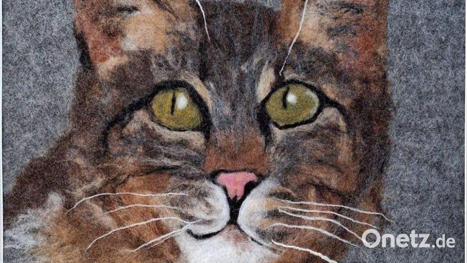 Katze Filz von Karin Eger. Bild: Karin Eger/exb