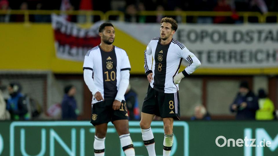 Serge Gnabry (l) und Leon Goretzka sind bei der EM nicht dabei. Bild: Christian Charisius/dpa