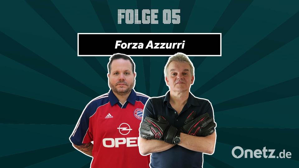 Thomas Webel (l) und Josef Maier diskutieren, ob Italien zum Kreis der Titelkandidaten gehört. Bild: tow