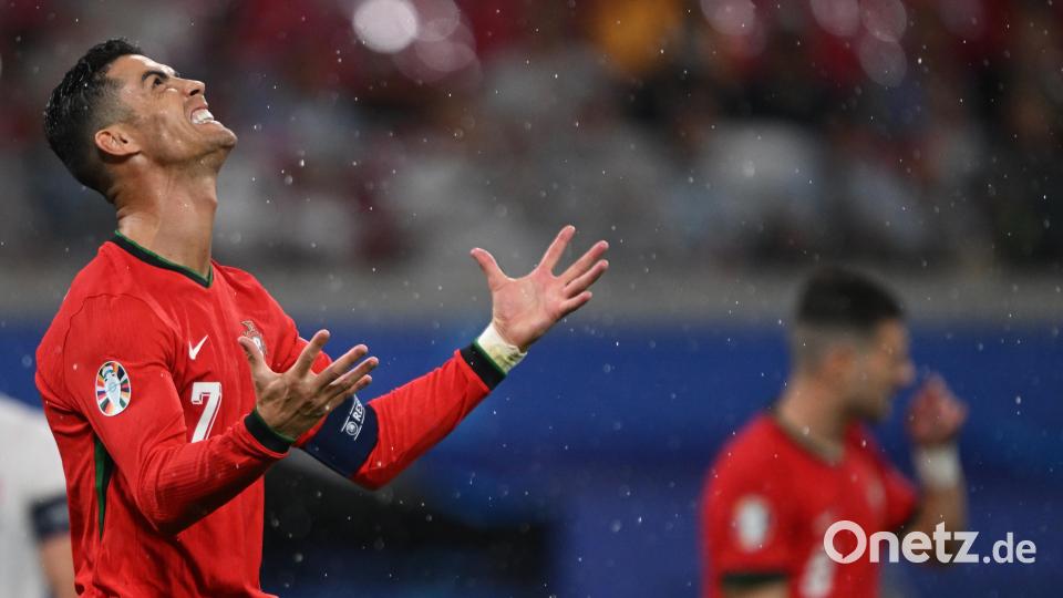 Für Cristiano Ronaldo und seine Portugiesen war das Spiel gegen Tschechien ein hartes Stück Arbeit. Bild: Robert Michael/dpa