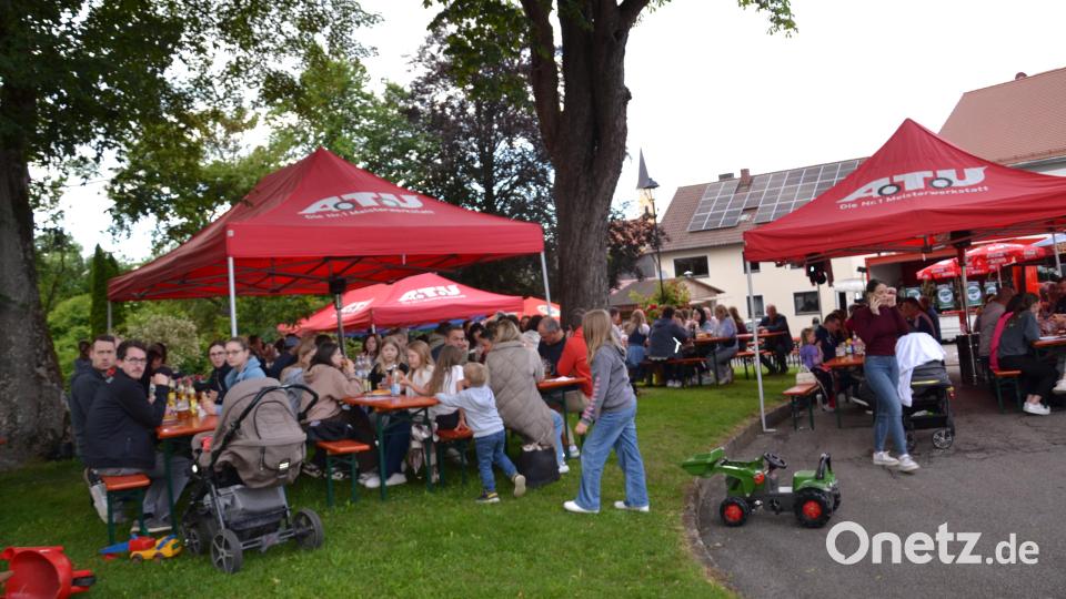 Mit Kind und Kegel kommen die Familien zum &quot;Strawanzen&quot; der Fußballer im Scheuerer-Garten. Bild: gi