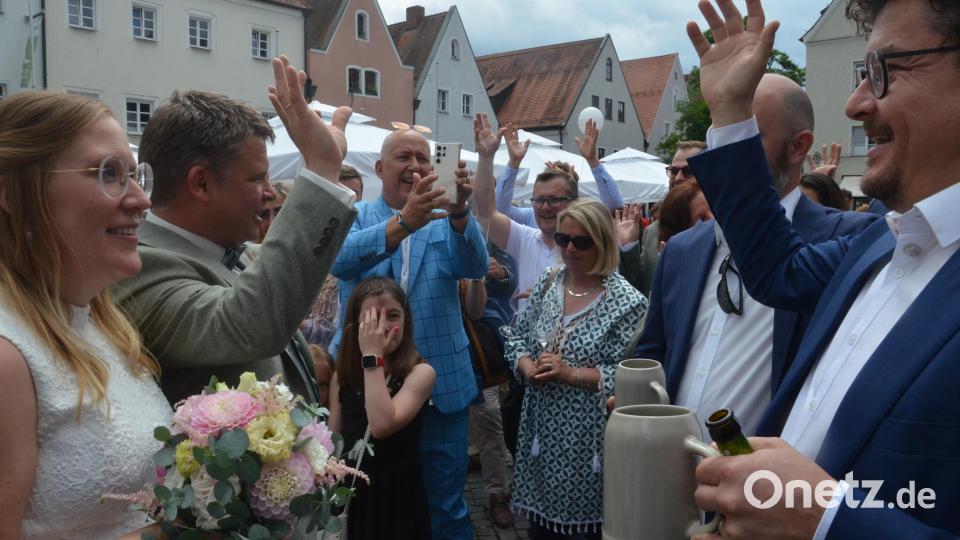 Das Hochzeitspaar Loreen und Benjamin Zeitler. Bild: Kunz